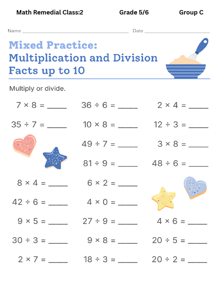 Math Remedial Class2 Grade 5-6 Group C | PDF