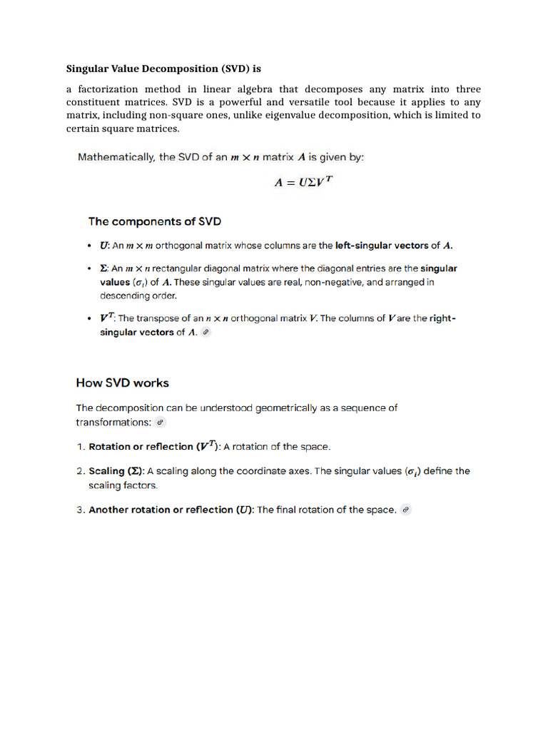 UNIT 3 Singular Value Decomposition | PDF | Principal Component ...