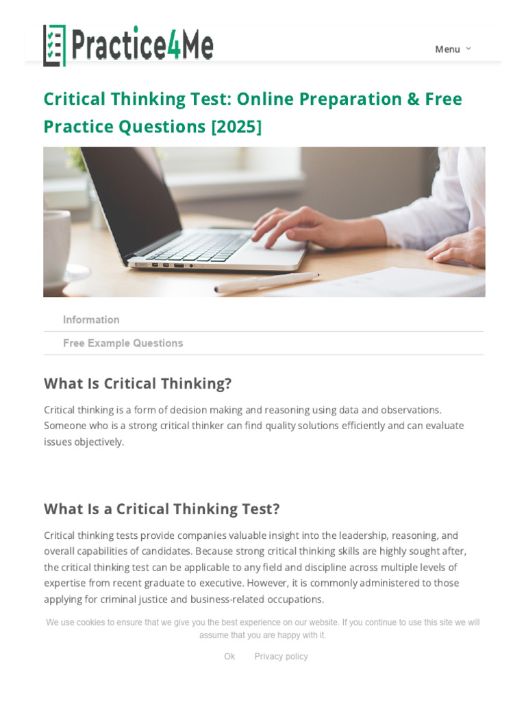 Critical Thinking Test - Free Practice Questions & Tips - 2024 ...