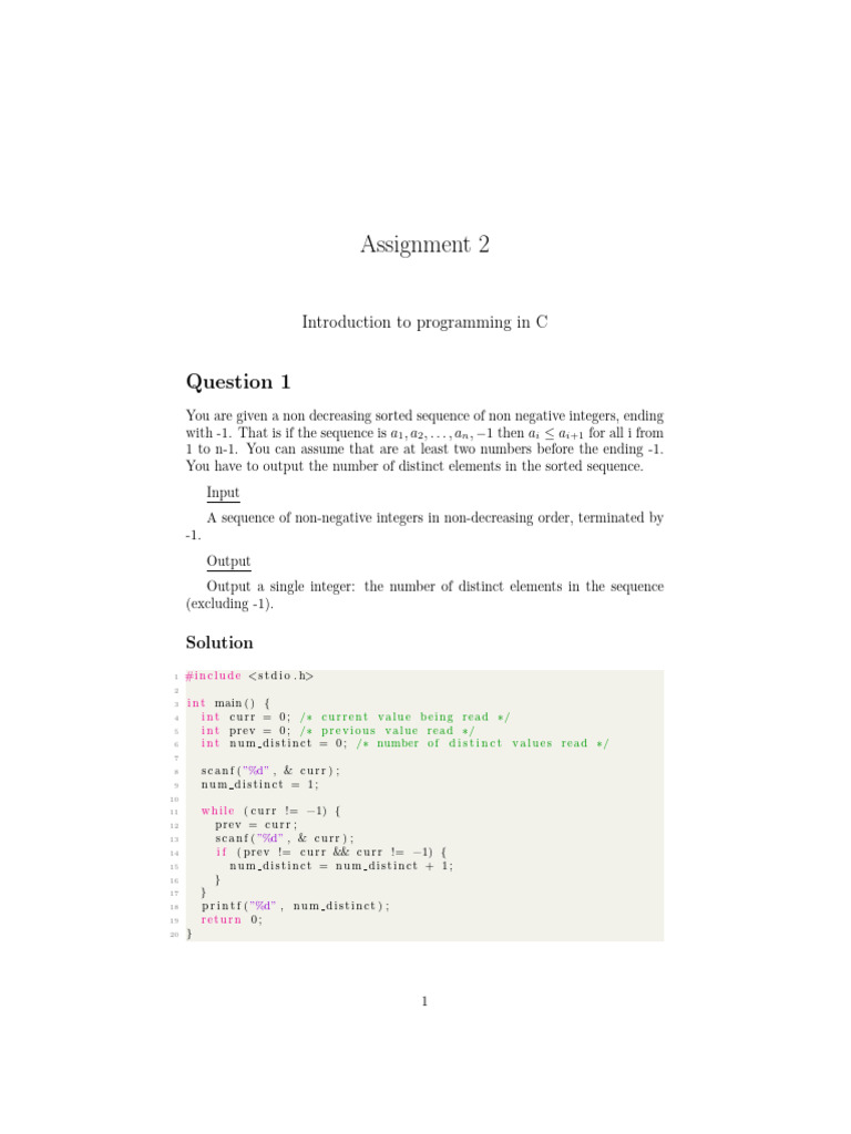 C Programming Assignment Solutions | PDF | Sequence | Mathematics