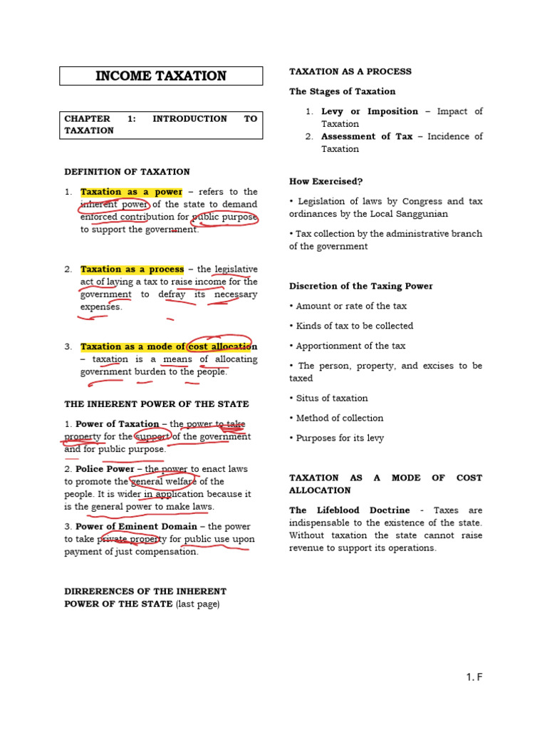 Introduction to Taxation Concepts | PDF | Taxes | Double Taxation