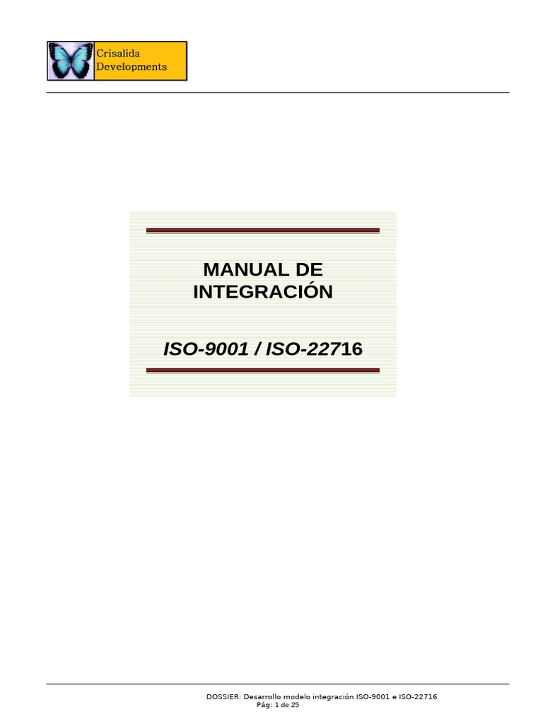 Integración de Normas ISO 9001 y 22716 | PDF | Calidad (comercial ...