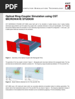 Optical Ring-Coupler Simulation Using CST MICROWAVE STUDIO