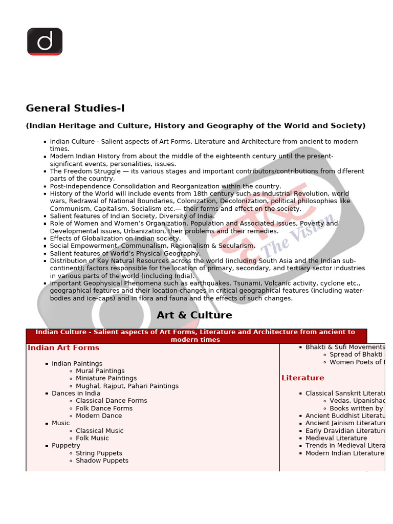 Indian Culture and Heritage Overview | PDF