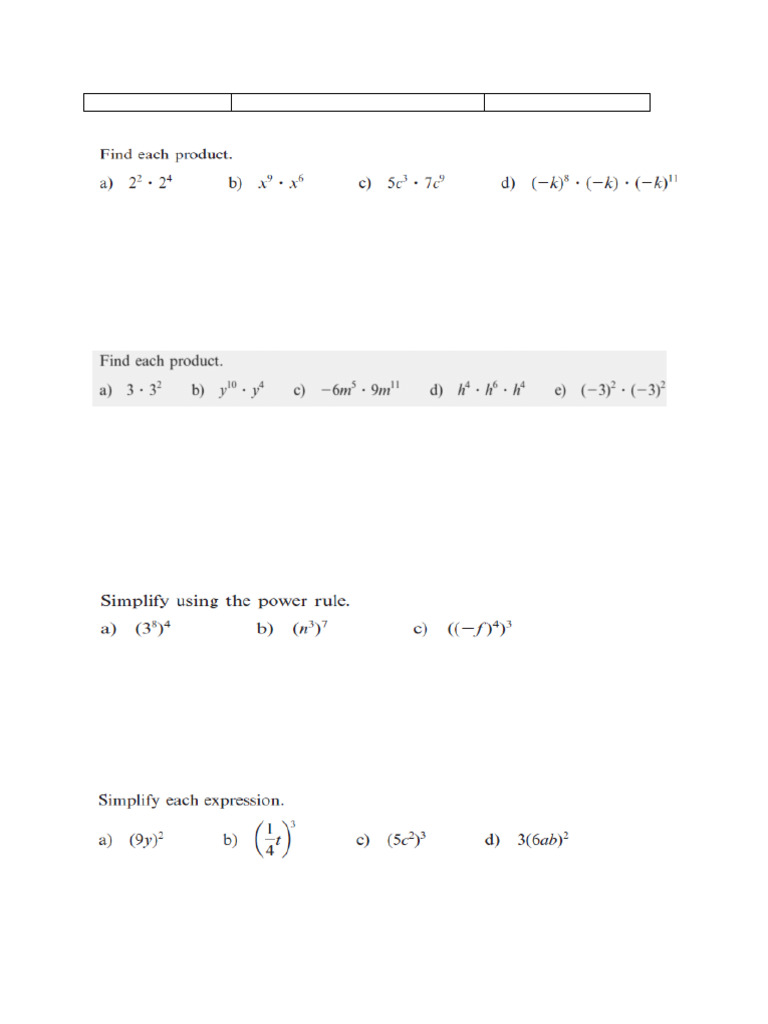 Worksheet 1 Maths | PDF