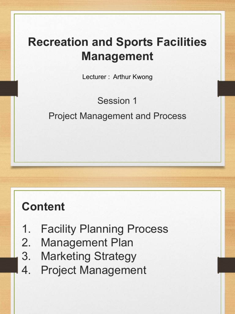Recreation Facility Management Overview | PDF | Feasibility Study ...