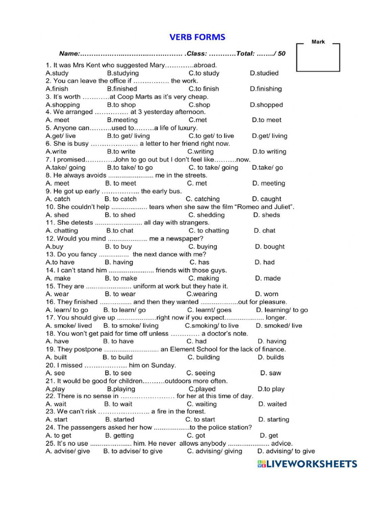 Verbs Form | PDF