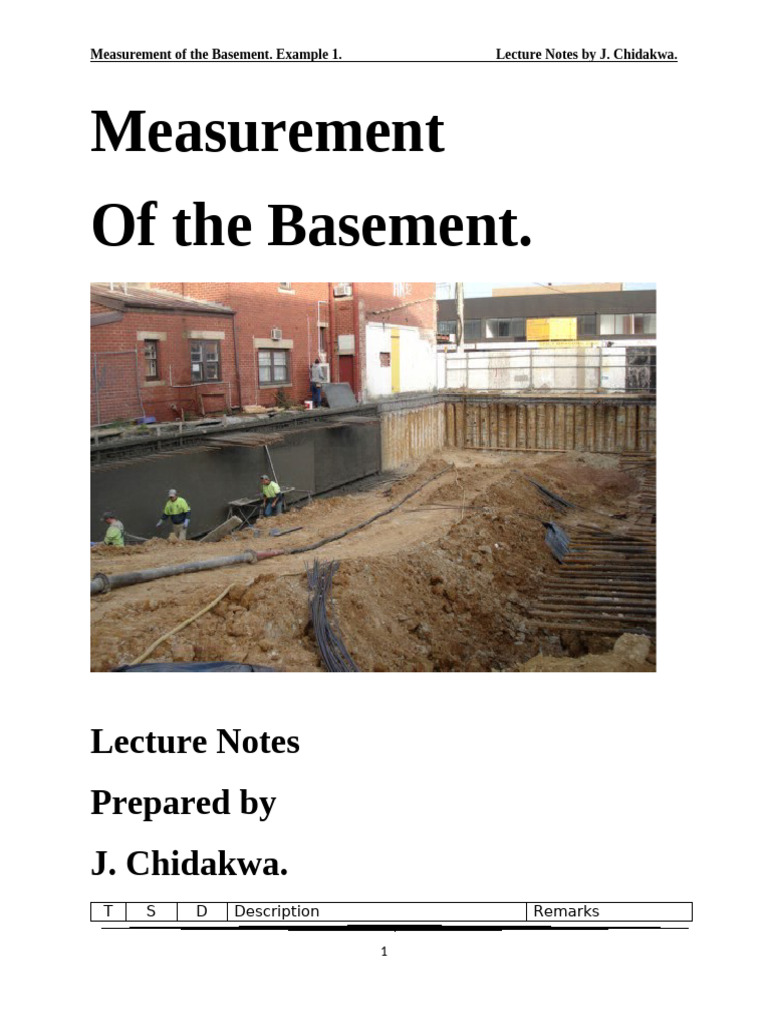 Basement Measurement Guidelines | PDF | Concrete | Basement
