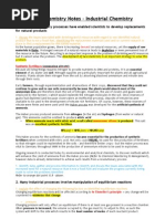 Industrial Chemistry - Syllabus Notes - Daniel Wilson