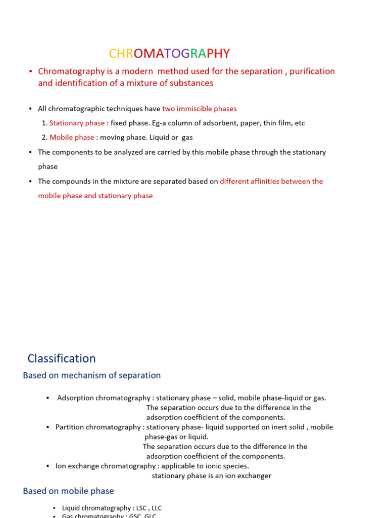 Chromatography Techniques and Applications | PDF | Chromatography ...