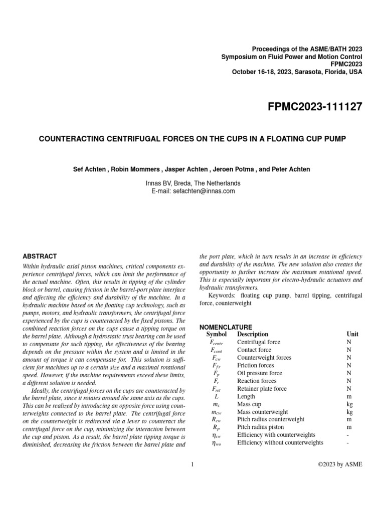 Counteracting Centrifugal Forces in Pumps | PDF | Pump | Force