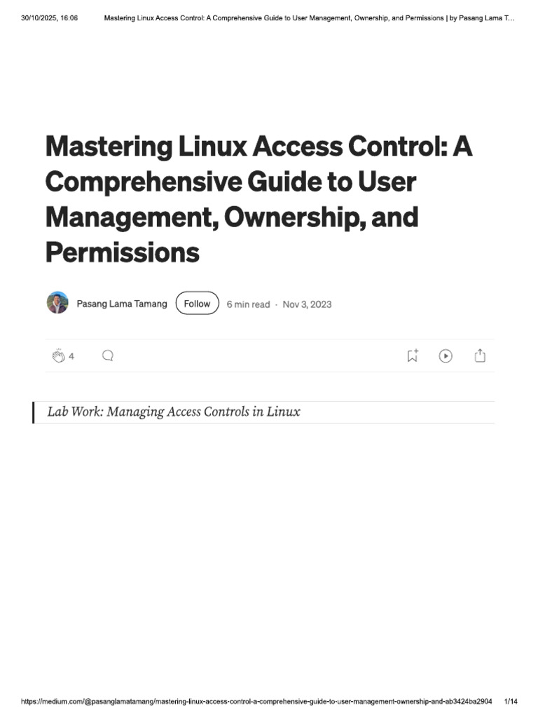 Linux Access Control | PDF