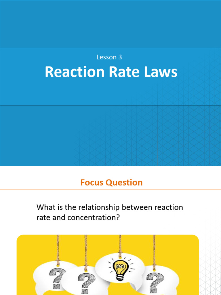 Understanding Reaction Rate Laws | PDF | Reaction Rate | Reaction Rate ...