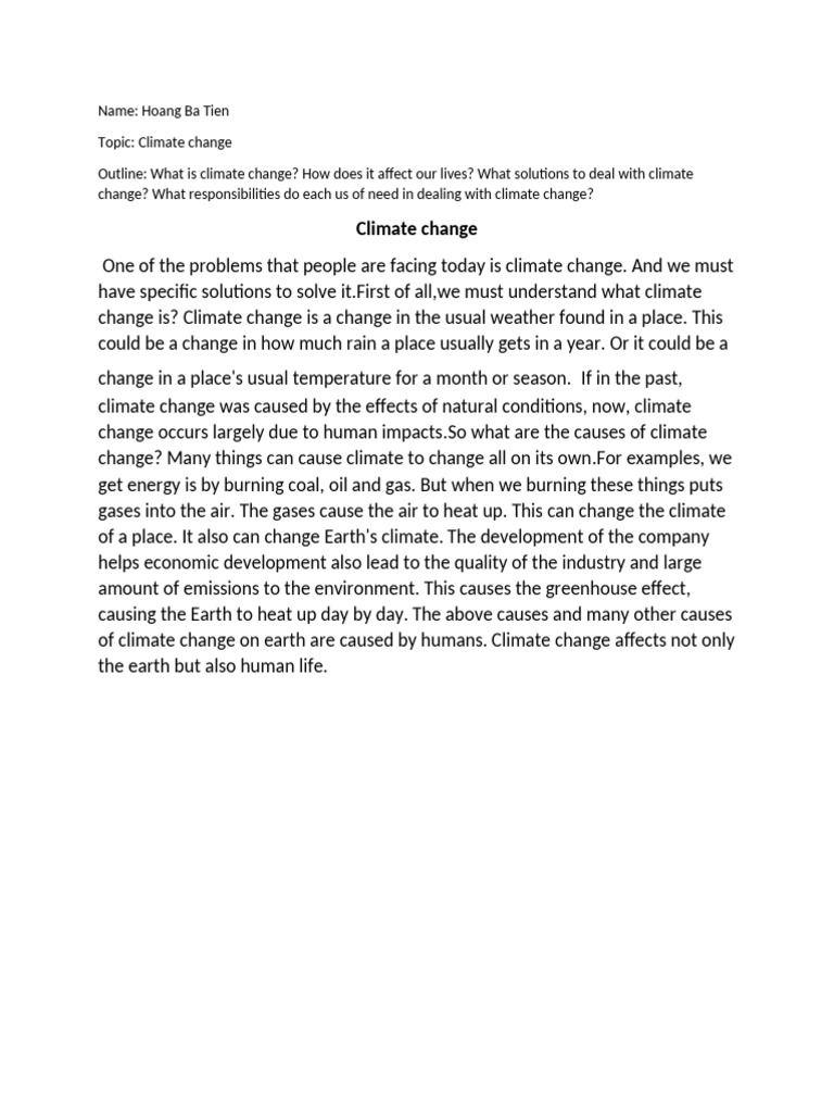 Climate Change | PDF