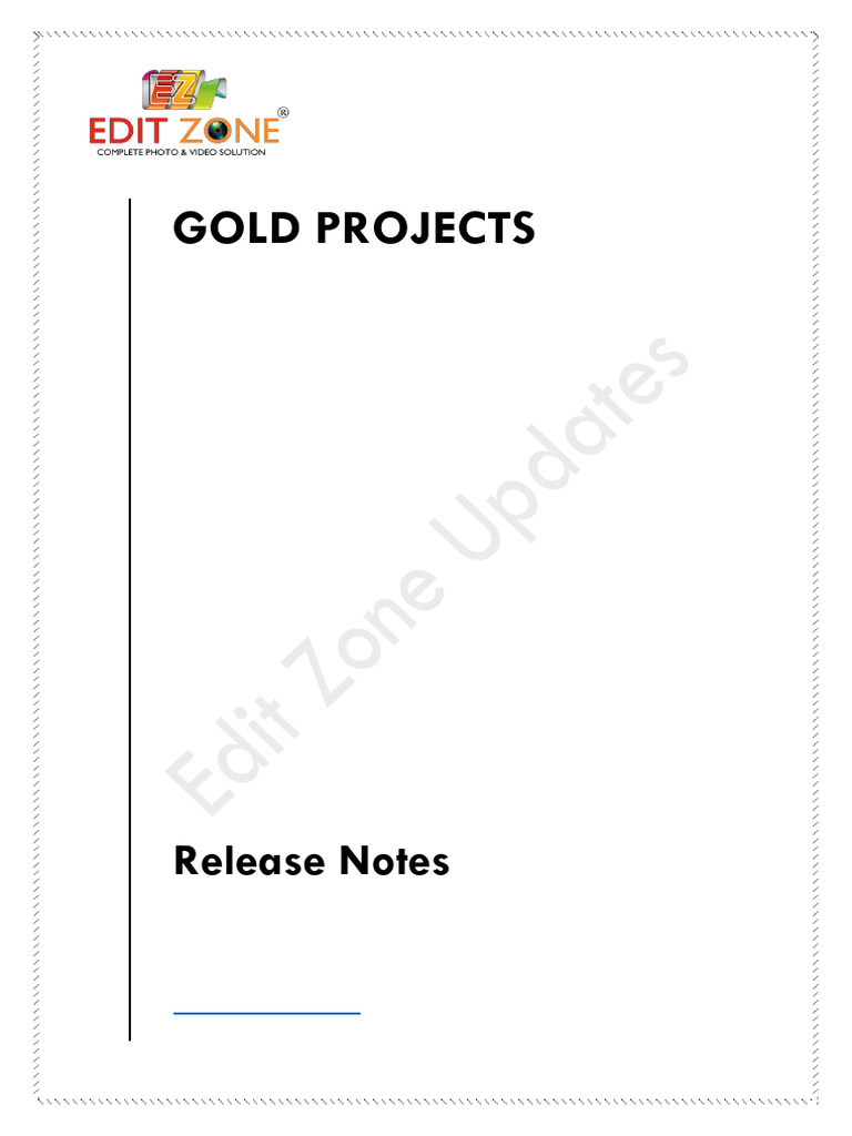 Edit Zone Version 5.0 Release Notes | PDF