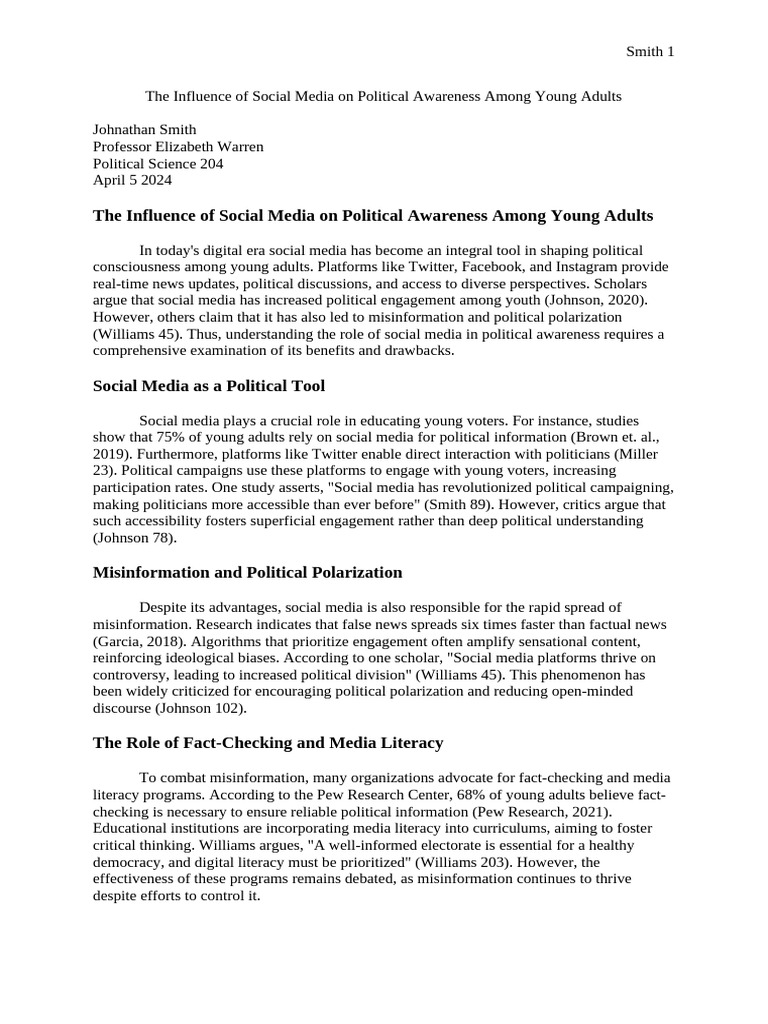 Social Media's Impact on Youth Politics | PDF | Social Media | Popular ...