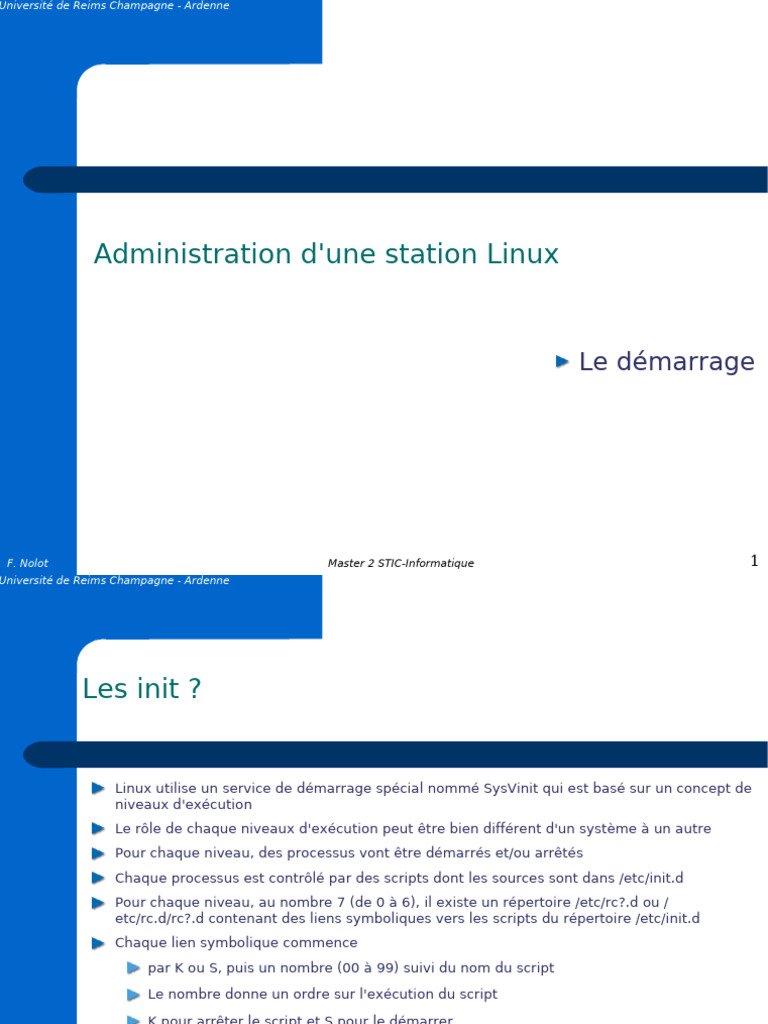 Administration de Linux : Démarrage et Services | PDF | Protocoles de ...