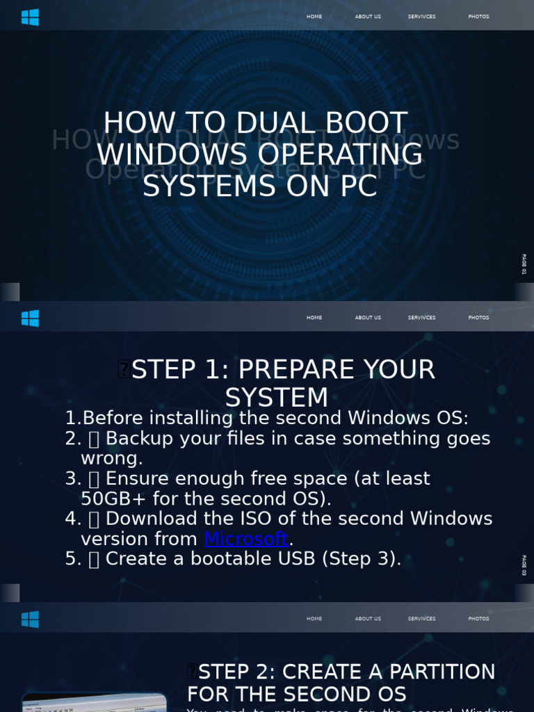 Dual Boot Windows on PC Guide | PDF | Booting | Bios