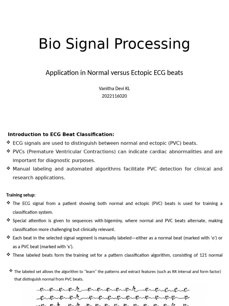 Bio Signal Processing APPL | PDF | Electrocardiography | Applied ...