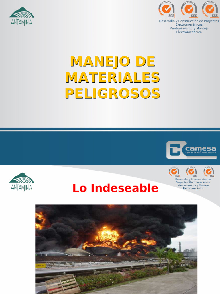Manejo Seguro de Materiales Peligrosos | PDF | Mercancías peligrosas ...