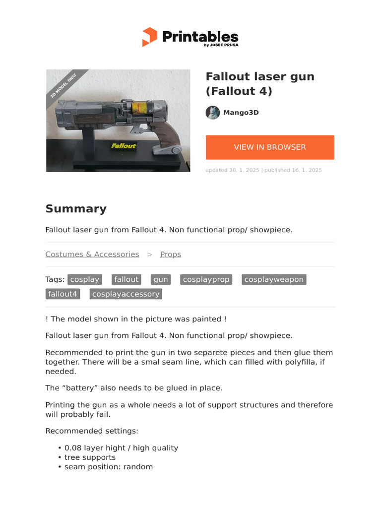 Fallout Laser Gun Fallout 4 | PDF