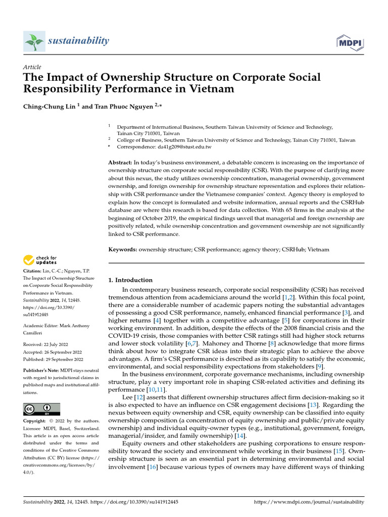Sustainability 14 12445 v2 | PDF | Corporate Social Responsibility ...
