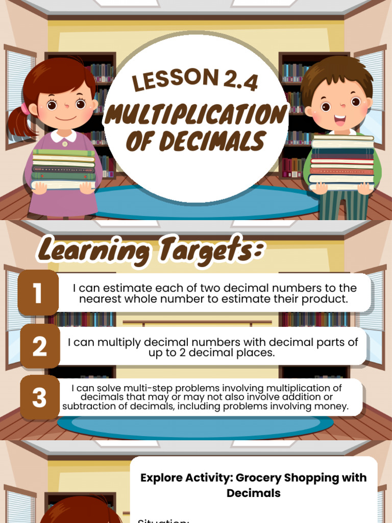 Multiplying Decimals: Lesson 2.4 Guide | PDF | Multiplication | Numbers