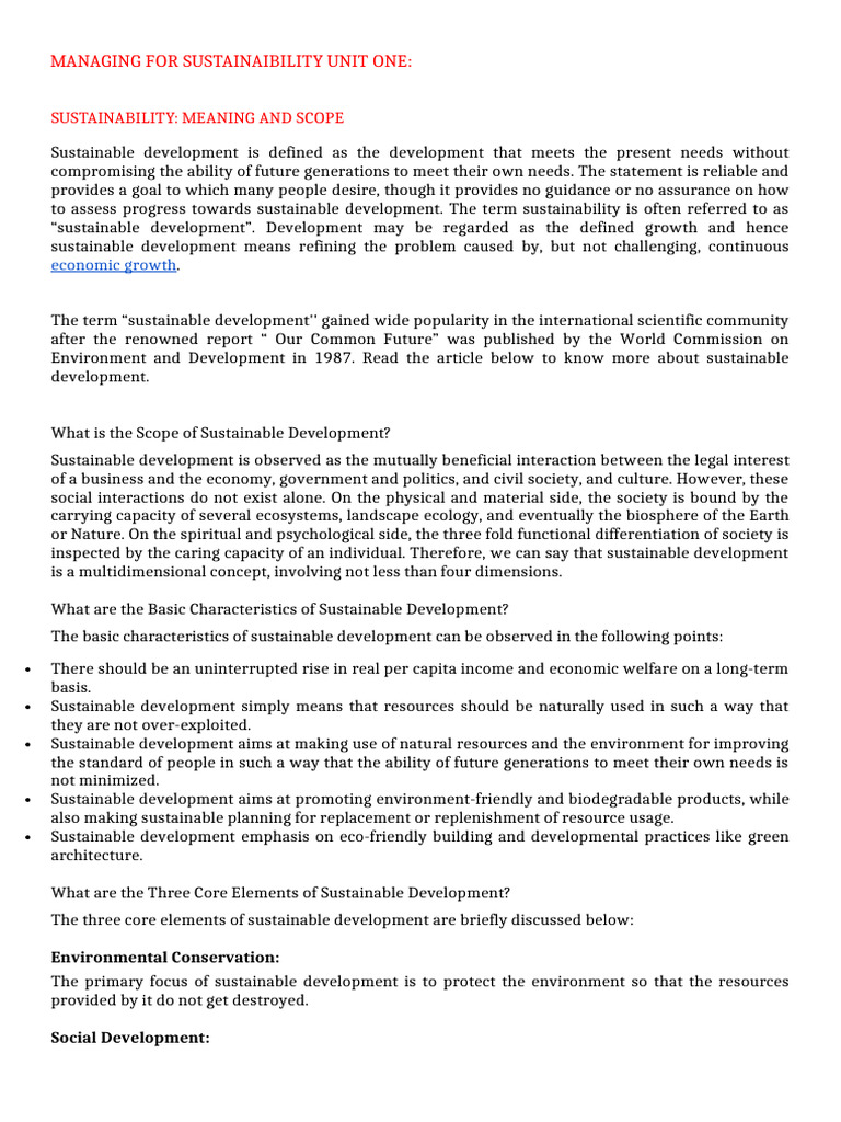 Managing for Sustainability | PDF | Corporate Social Responsibility ...