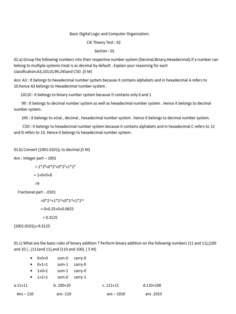 Digital Logic Basics and Number Systems | PDF | Logic Gate | Arithmetic