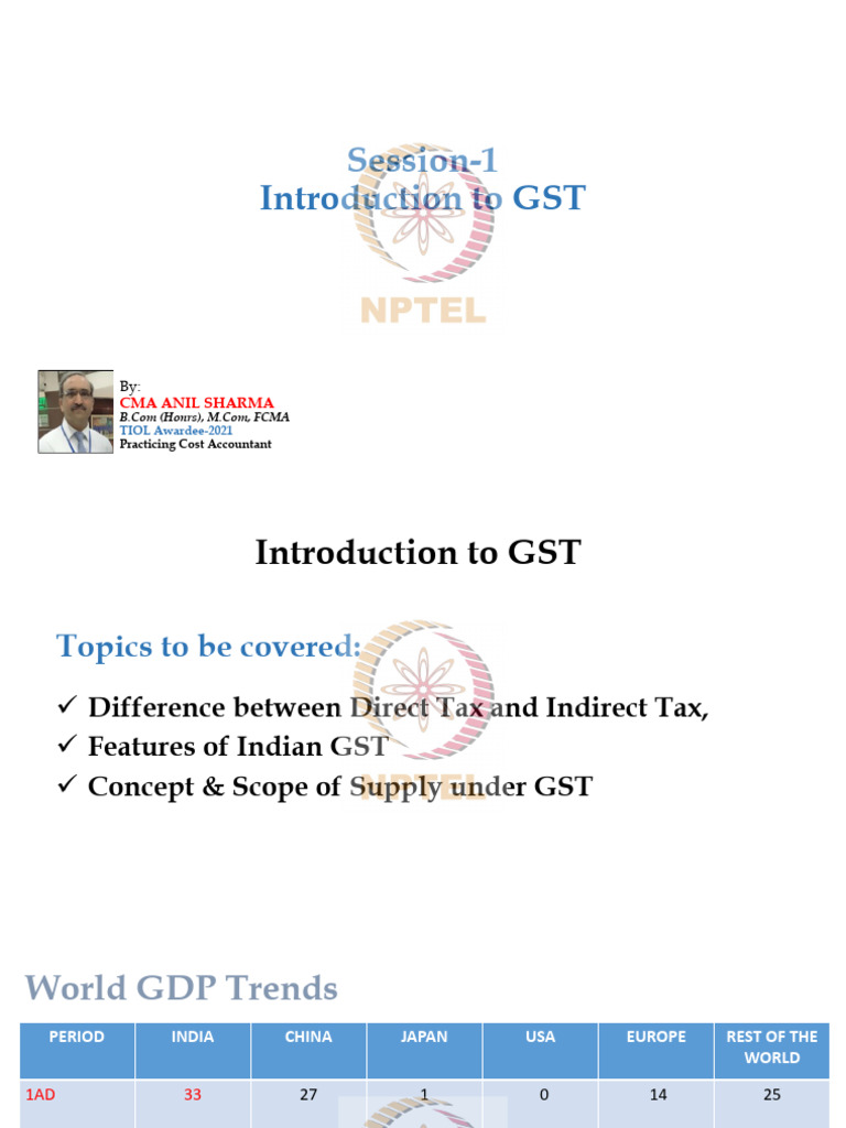 Introduction to GST: Key Concepts & Features | PDF | Taxes | Value ...