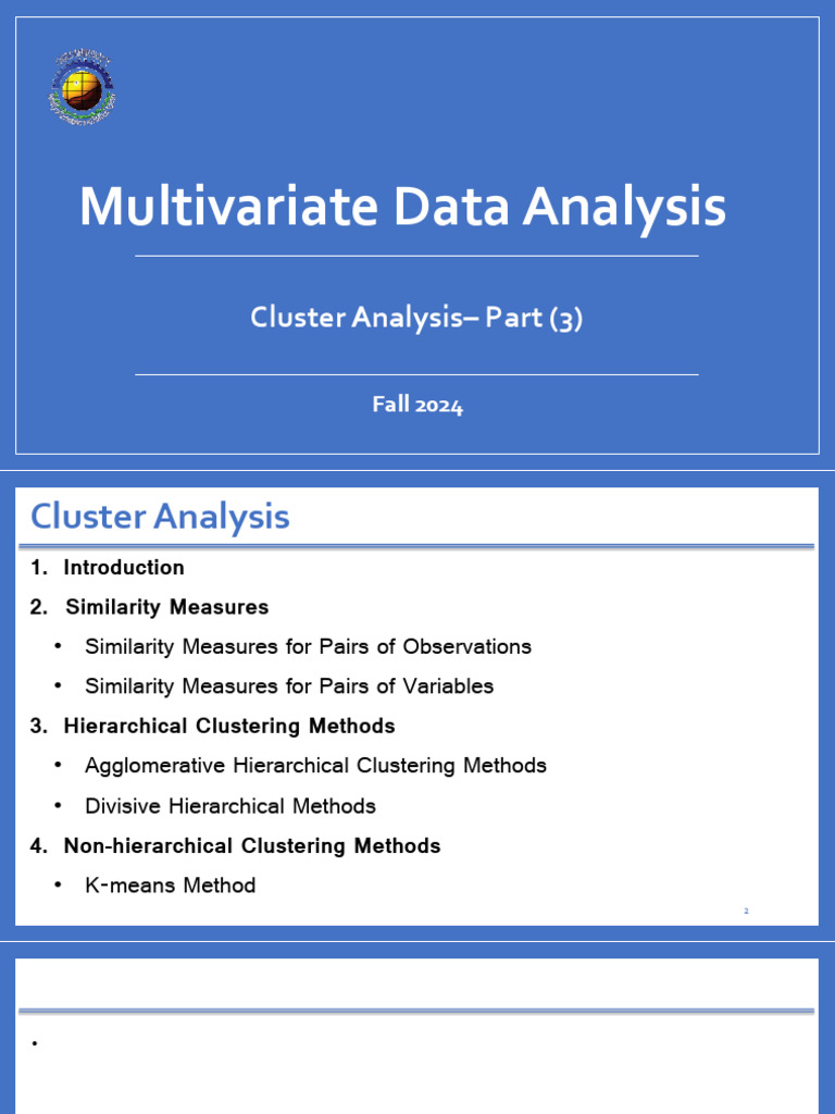 14 Cluster Analysis Part Pdf Cluster Analysis Information Science