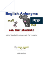 English Antonyms For Thai Students