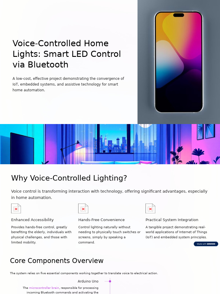 Voice-Controlled Smart LED Lighting System | PDF | Bluetooth | Internet ...