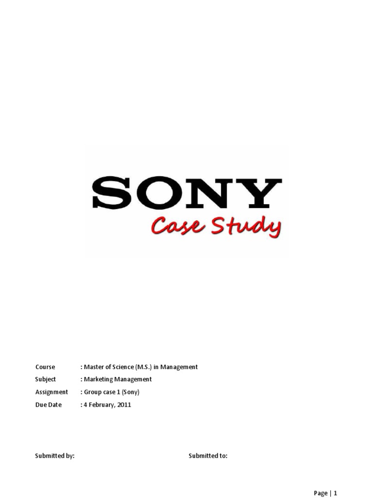 case study on sony company