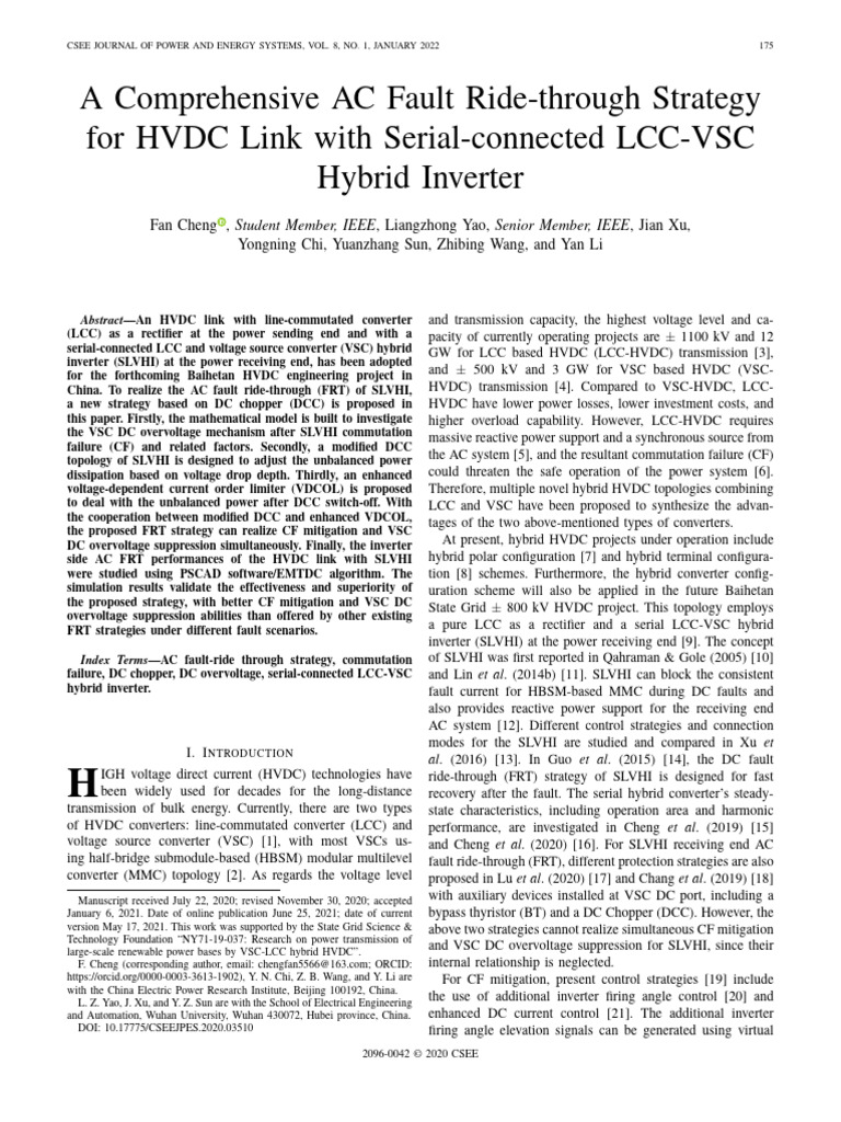 AC Fault Ride-Through for HVDC Systems | PDF | High Voltage Direct ...