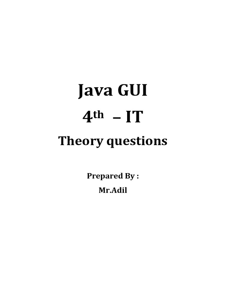 Java JDBC Swing Mcqs 4th It | PDF | Software Engineering | Sql