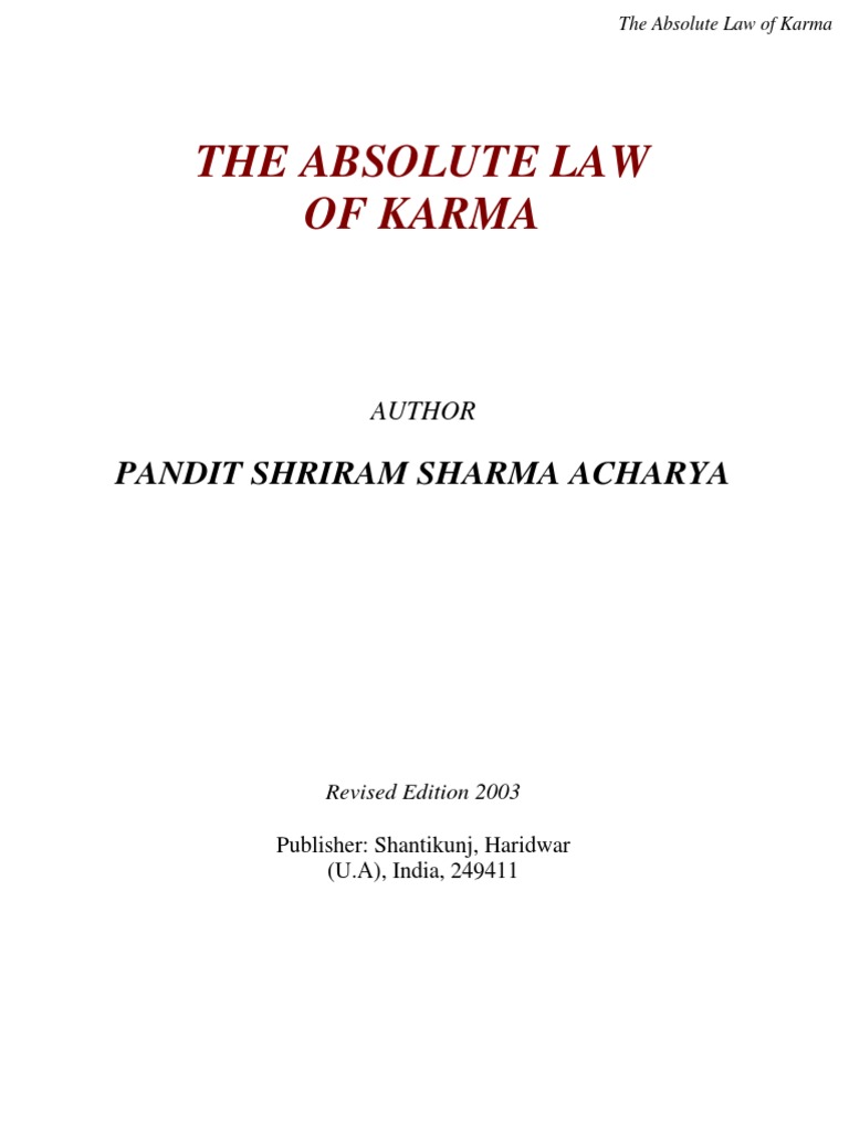 Absolute Law of Karma | PDF | Karma | Suffering
