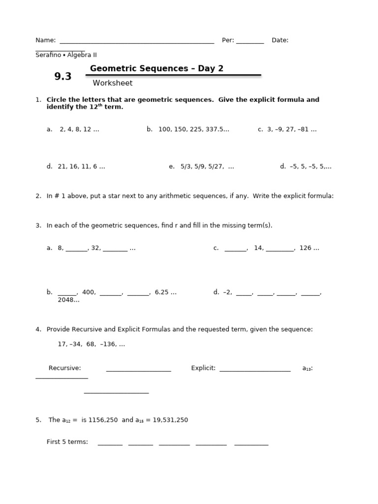 3.3 Sequences | Math, Algebra, Linear Functions, Slope-Intercept Form,  Arithmetic, Recursive Sequences, Explicit Formula | ShowMe, image size:768x1024