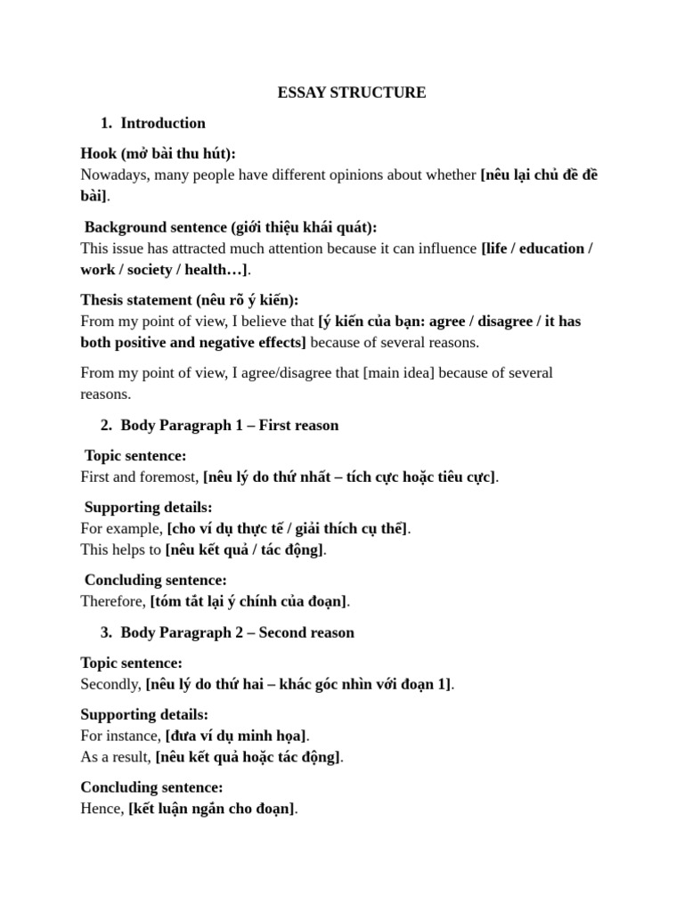 Essay Structure | PDF