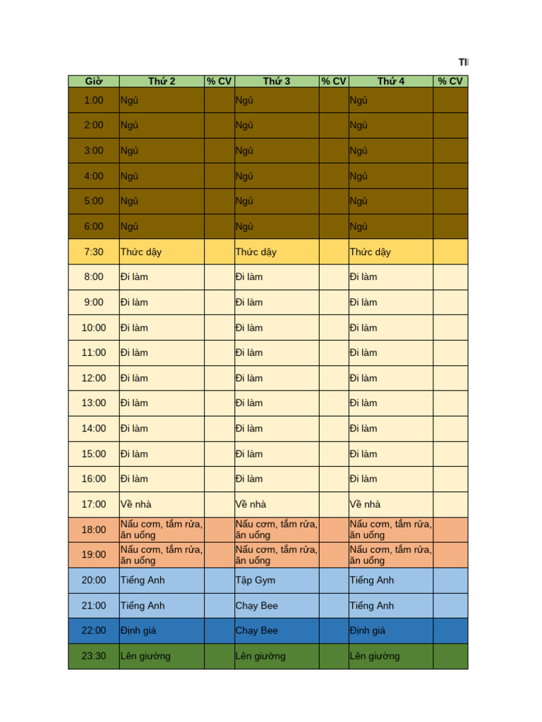 Time Table | PDF