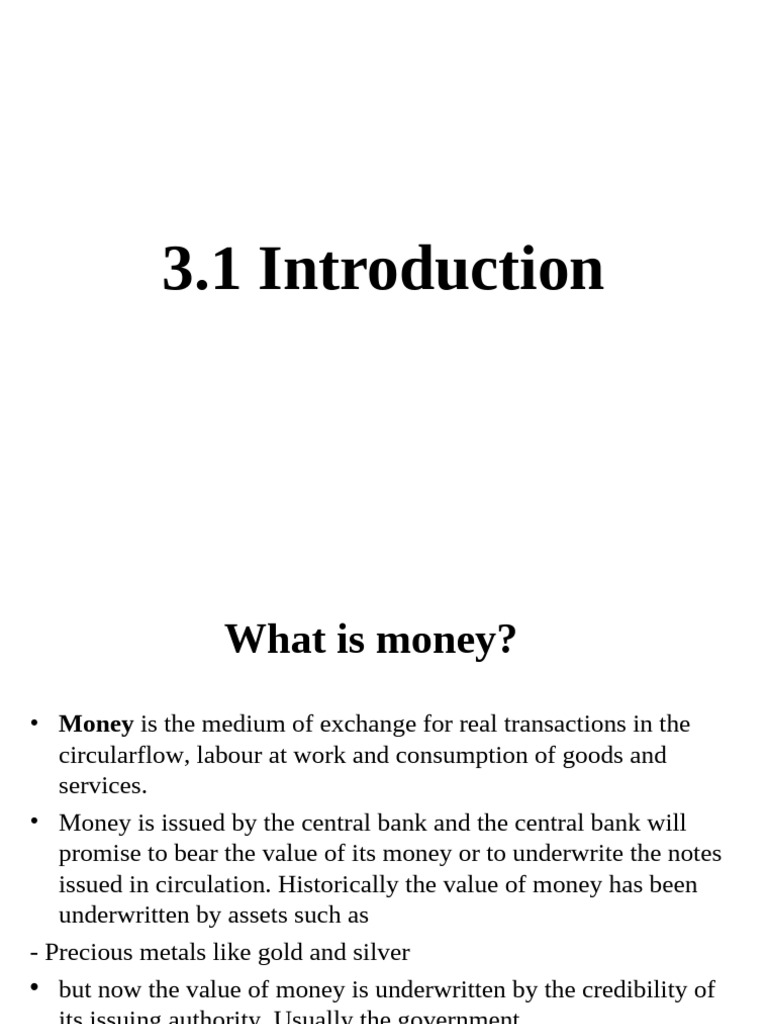 Chapter 3 Money and Financial Market | PDF | Money Supply | Money