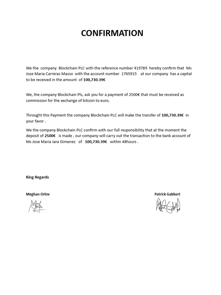 Confirmation | PDF