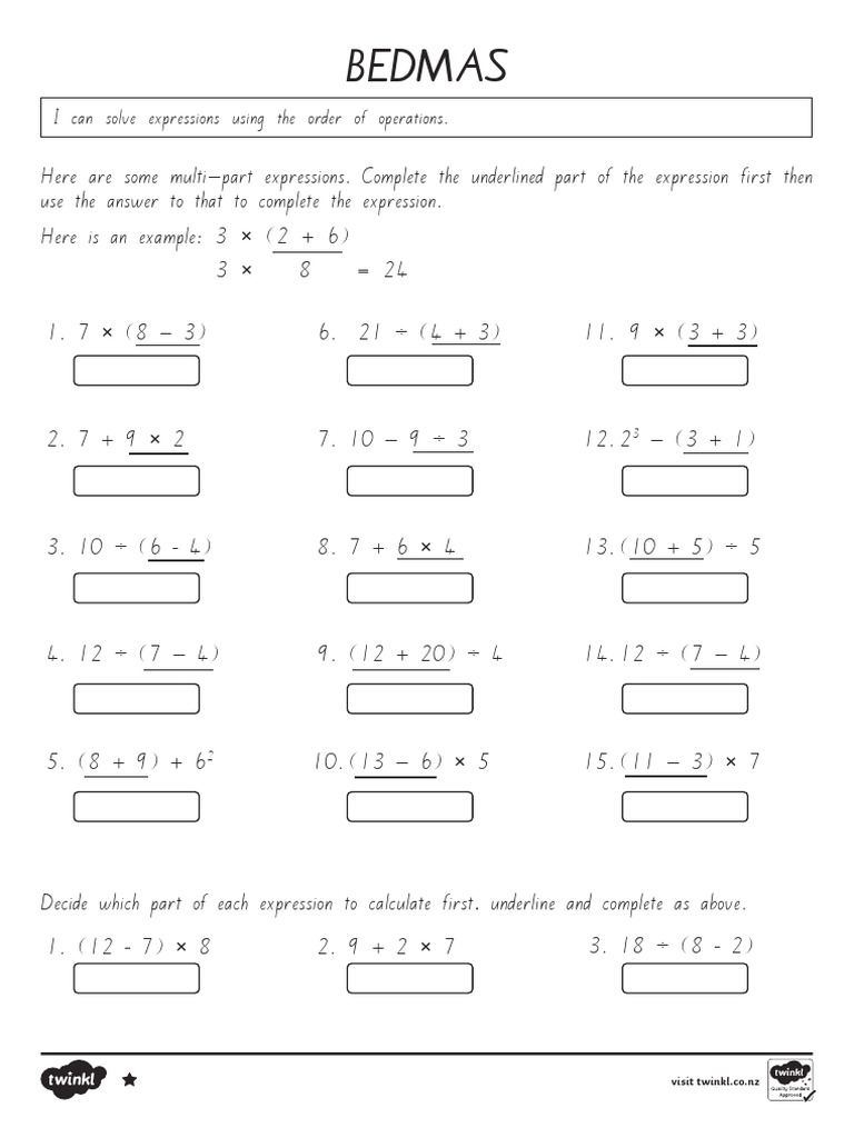 Order of Operations Practice Exercises | PDF | Chess | Chess Openings