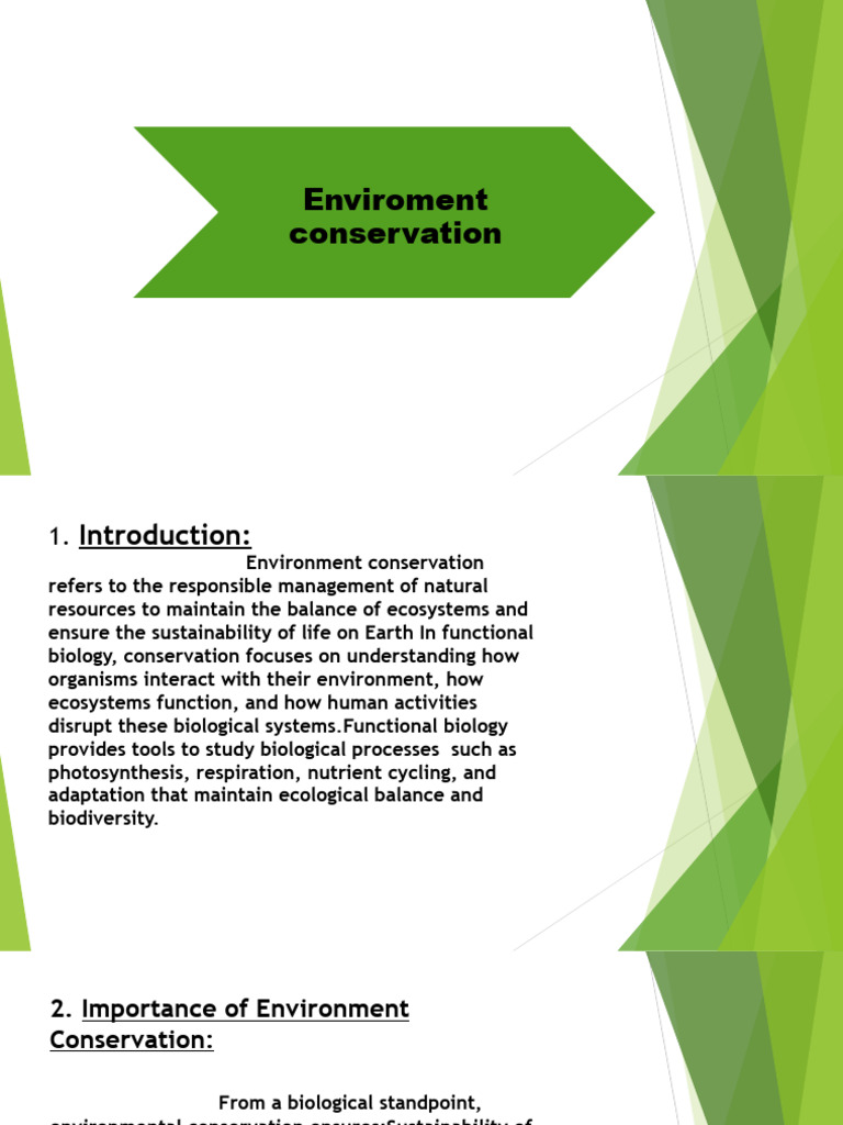 Understanding Environmental Conservation | PDF | Ecosystem ...