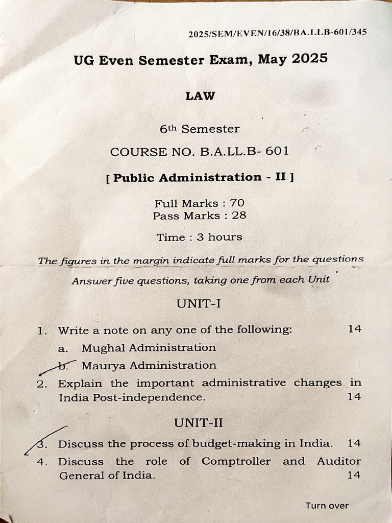 2025 6th Semester Previous Year Question Papers 2025 Even Semester ...