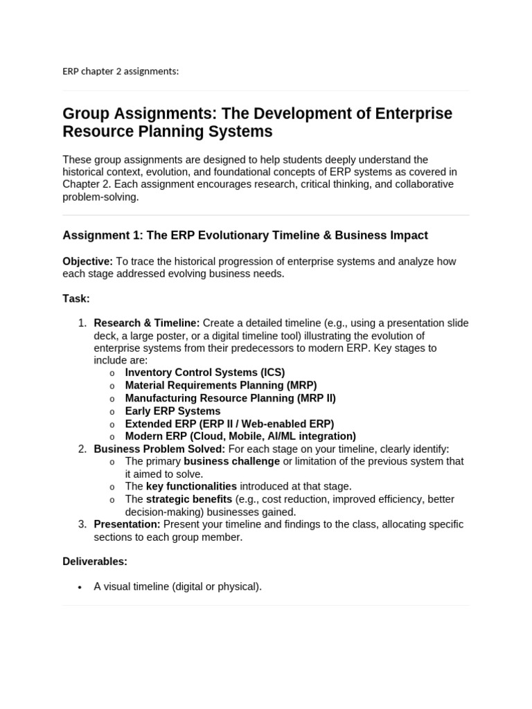 ERP Systems Evolution and Analysis | PDF | Enterprise Resource Planning ...