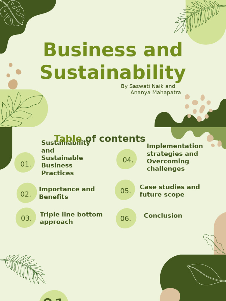 Sustainable Business Practices Overview | PDF | Sustainability ...