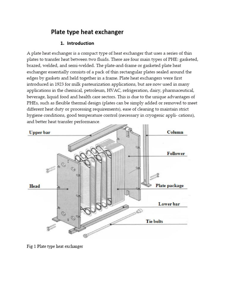 Plate Type Heat Exchanger Overview | PDF | Heat Exchanger | Heat Transfer