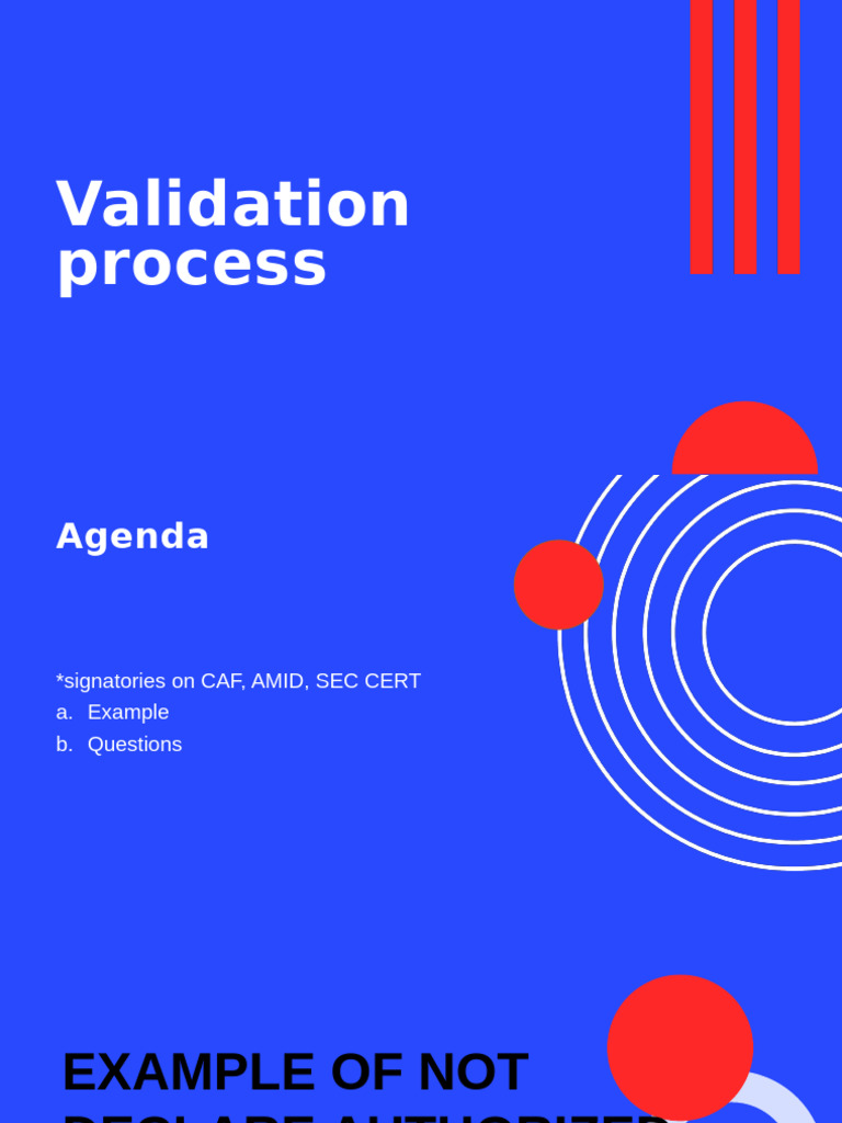 Authorized Signatory Validation Process | PDF