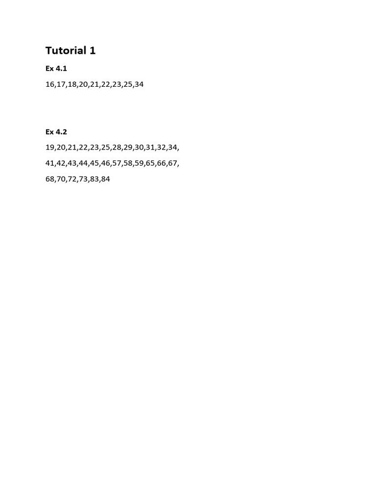 MATH 140 Tutorial 1 2025 | PDF